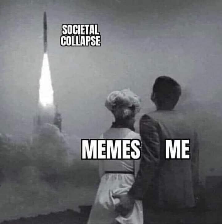 funny memes. SOCIETAL COLLAPSE MEMES ME