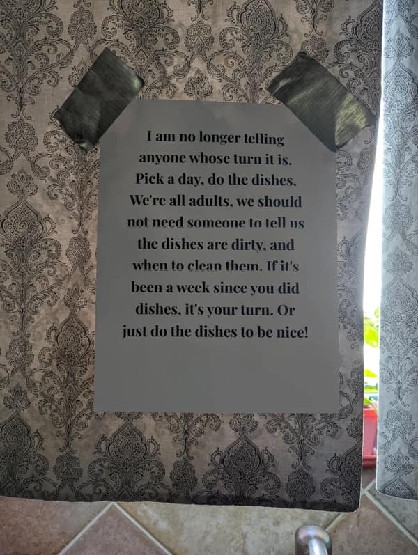 passive aggressive notes.