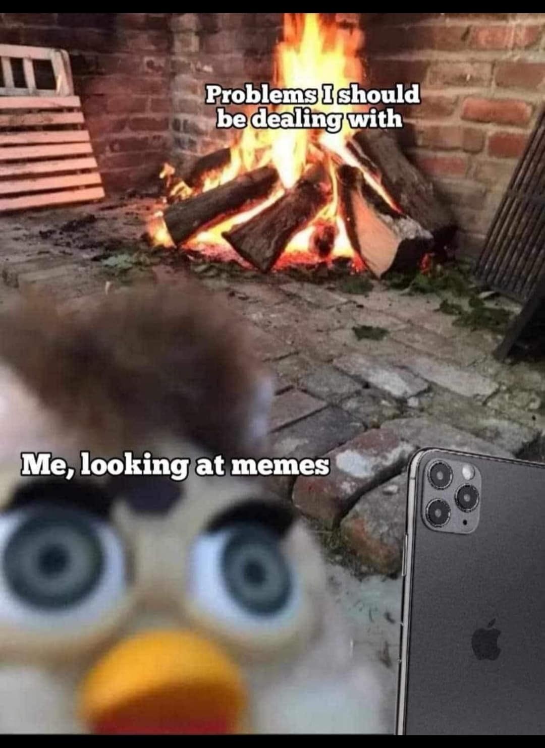 Problems I should be dealing with Me, looking at memes