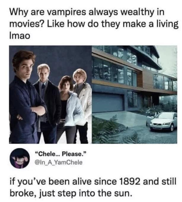 vampire memes, funny vampire images, Halloween humor, Halloween memes, spooky memes, Dracula humor