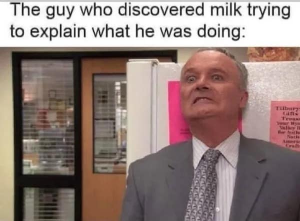 The guy who discovered milk trying to explain what he was doing: