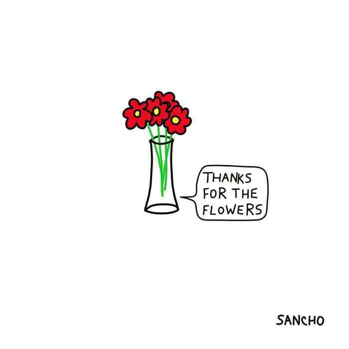 single panel comics, Gabriel Sancho, minimalist comics, one-panel humor, quick jokes, relatable comics, everyday humor, whimsical doodles, simple comics, life observations, quirky humor