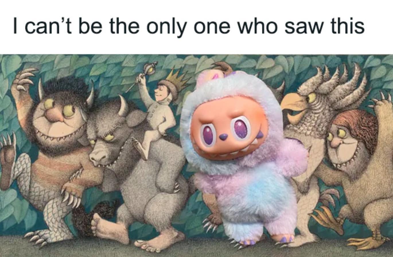Labubu memes, Labubu doll memes, creepy doll memes, designer toy memes, collectible toy craze memes, toothy plush memes, beanie baby nostalgia memes, where the wild things are memes, limited edition toy memes, Labubu resale memes