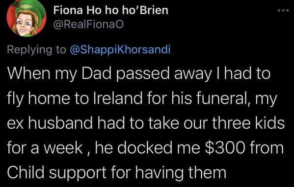 Woman’s ex docks child support during her father’s funeral