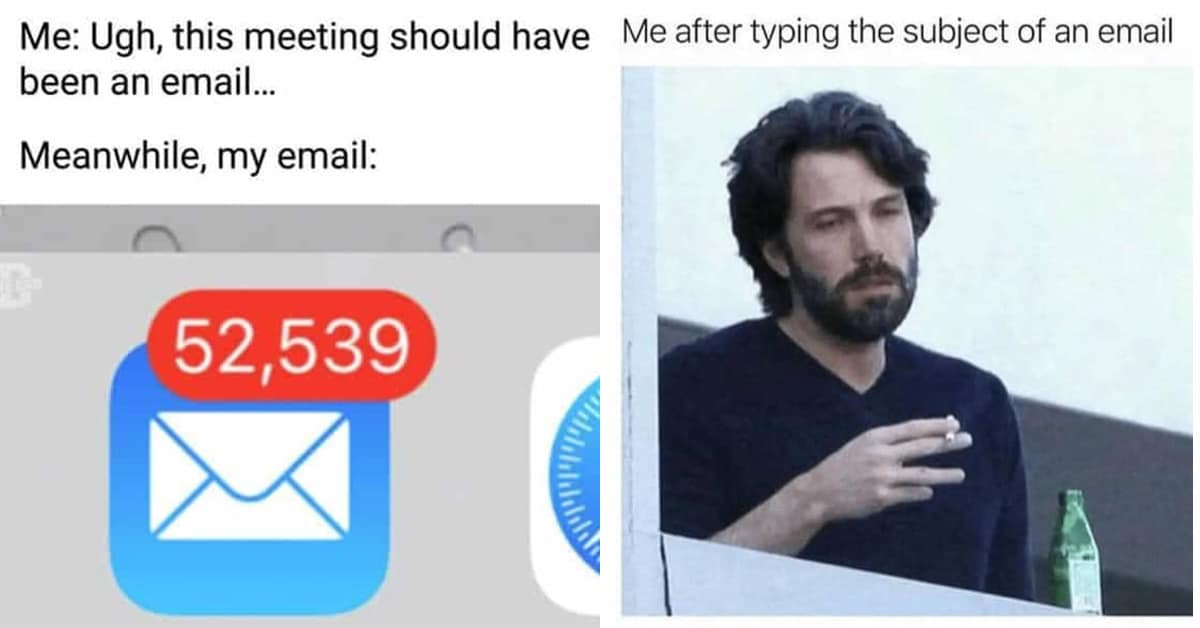 A gallery of the funniest email memes and relatable memes about email for every office worker.