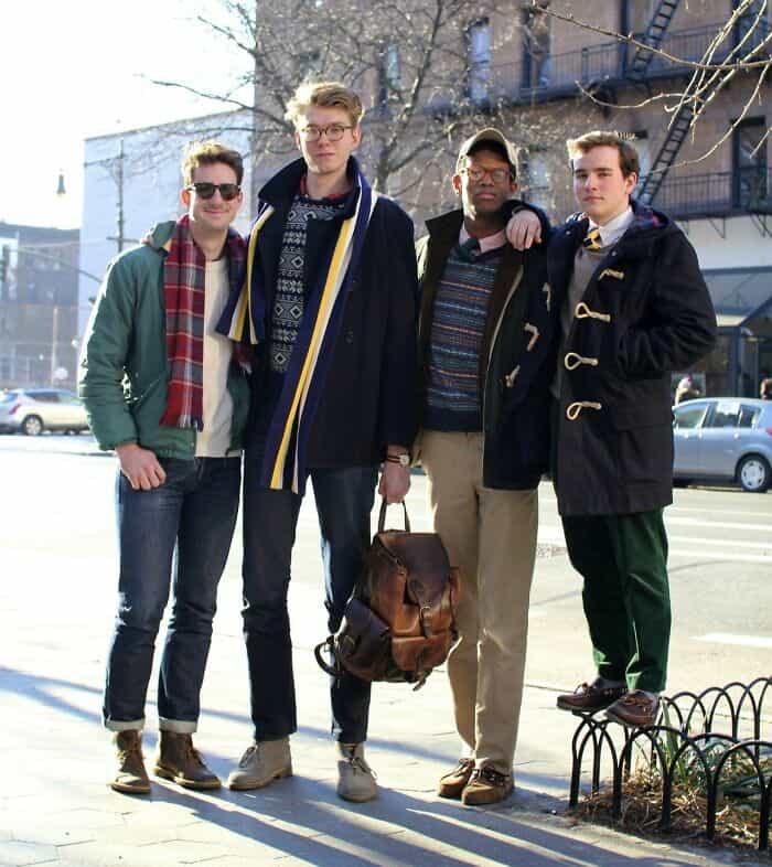 A tall people problems group photo where the tallest friend's head is completely cropped out of the frame.