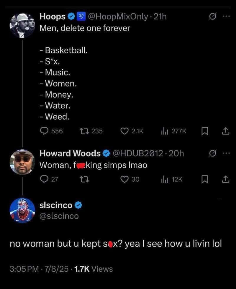 legendary funny meme from Twitter where a guy chooses to delete women but keep intimacy in a hypothetical poll, getting instantly roasted for his completely illogical choice in this meme dump.