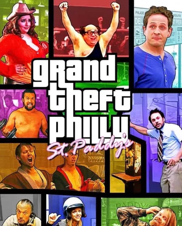 Funny Grand Theft Auto cover parody featuring cast members from It's Always Sunny in Philadelphia.