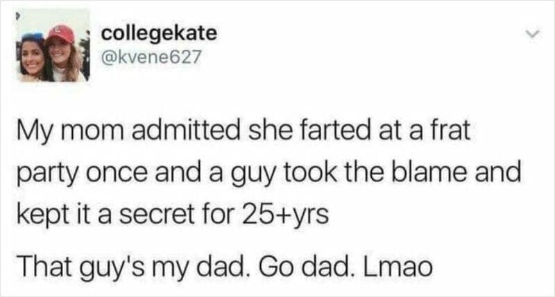 This legendary relationship meme shares a daughter's realization that her dad took the blame for her mom's party mishap and kept the secret for over 25 years.