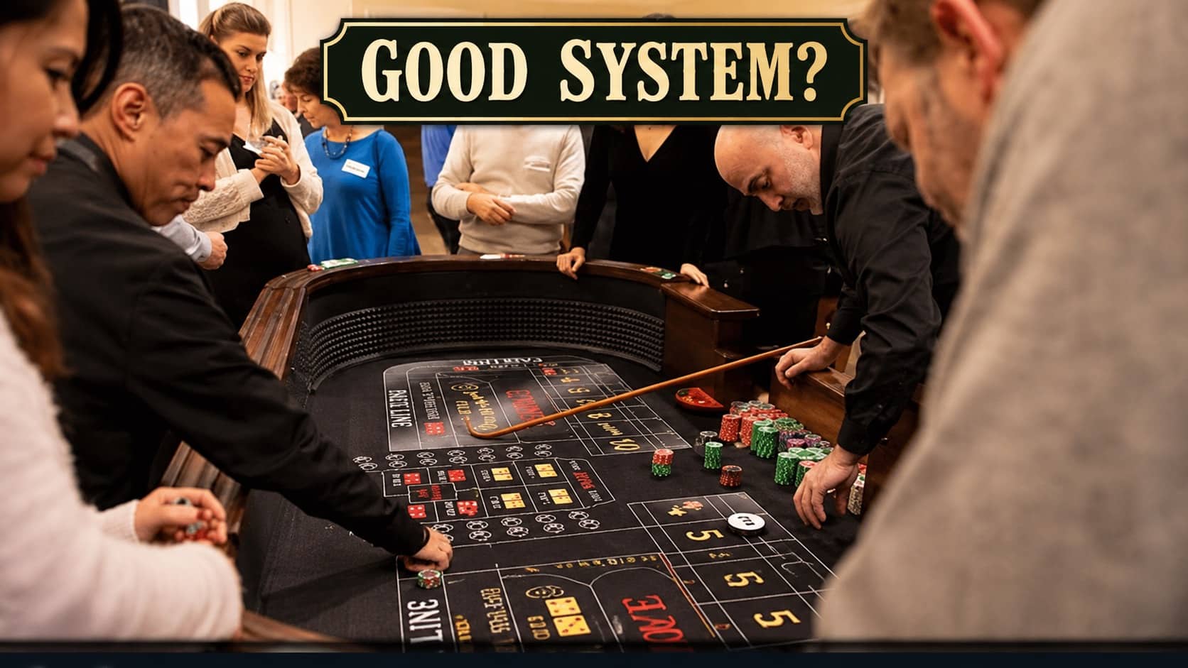 People playing craps around a casino table discussing strategies for worst gambling stories.