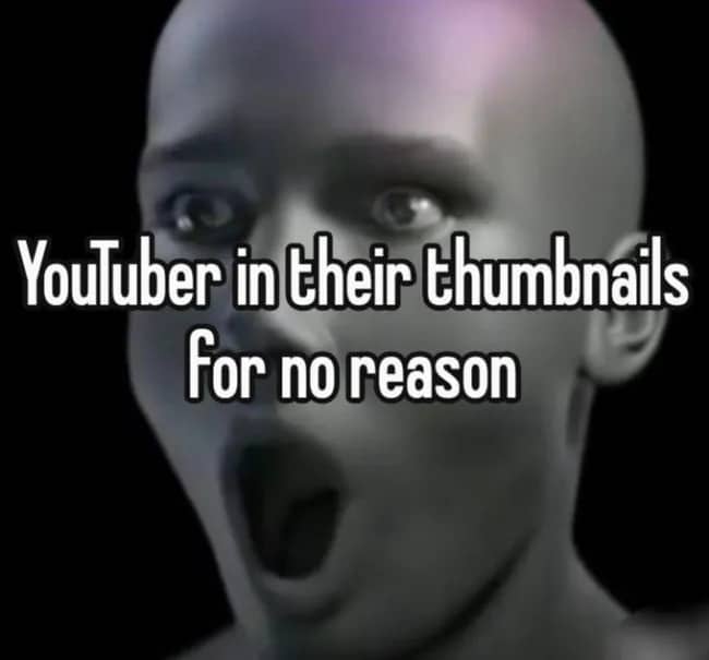 3D render head with mouth wide open imitating dramatic video thumbnails, funny memes.