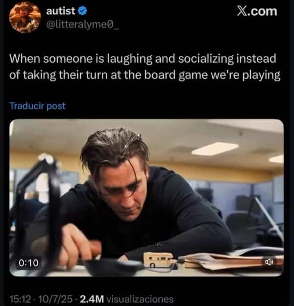 Jake Gyllenhaal staring intensely with text about slow players during board games funny memes.
