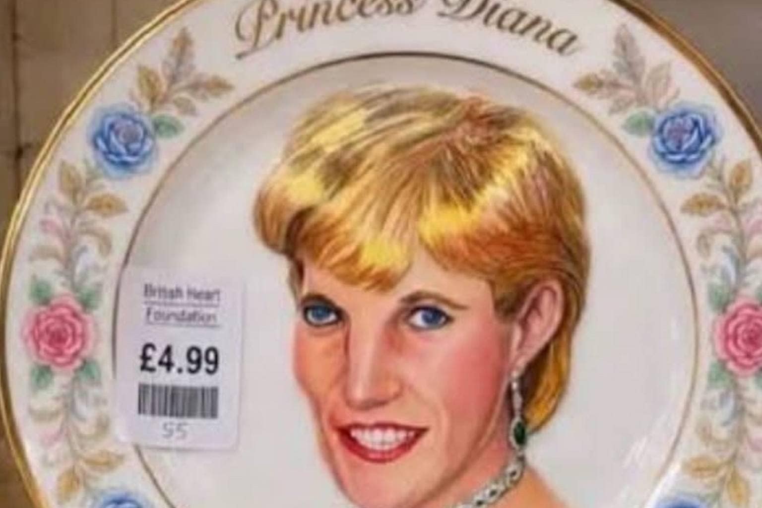 An expansive meme dump collection capturing bizarre internet humor, featuring a 3D-printed Minion skull with an unhinged fictional autopsy backstory, a thrift store Princess Diana plate with a botched portrait, and a viral moon photo outlining Super Mario twerking.