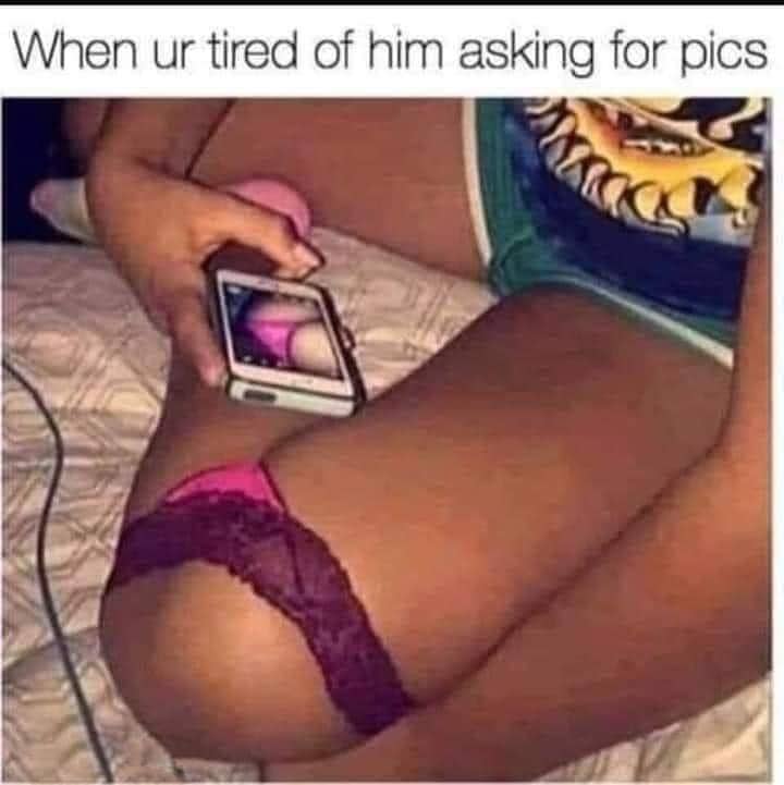Relatable funny meme featuring a bent knee disguised as a cheeky photo on a smartphone.