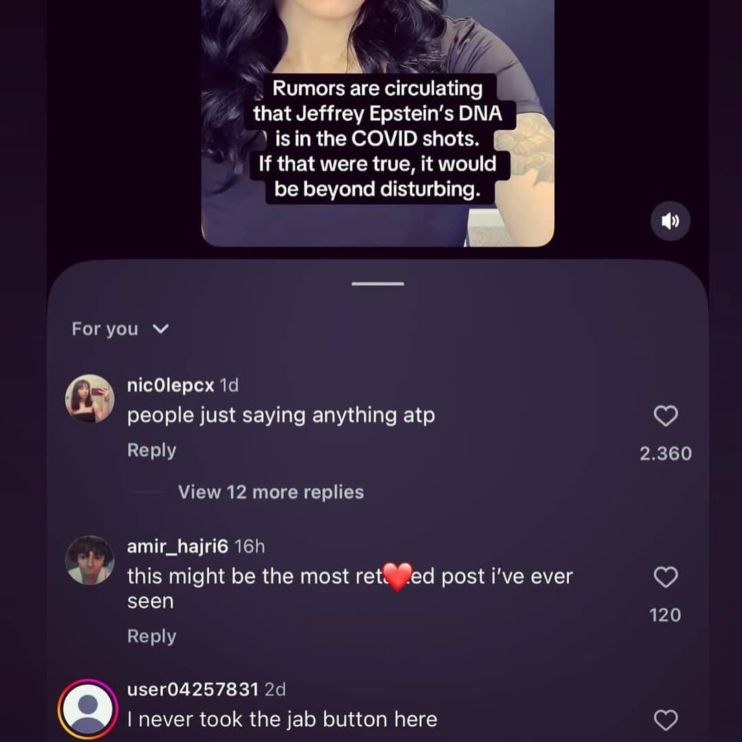Social media comment section meme showcasing wild conspiracy theories and funny user reactions online.