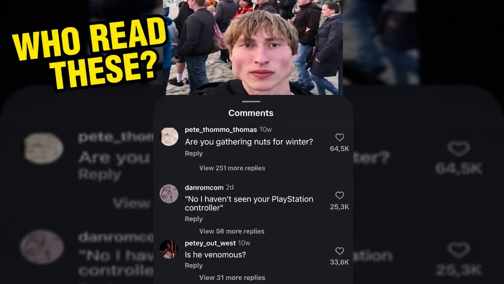 Funny creative insults meme showing social media comment roasting a man's defined cheekbones.
