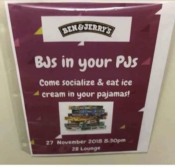 Ice cream social flyer uses an abbreviation that reads very differently than the organizers meant.