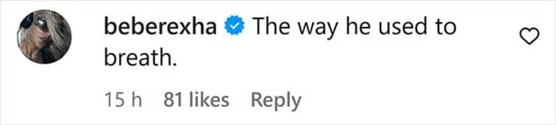 Verified celebrity comment citing breathing as the ultimate petty dating funny ick.
